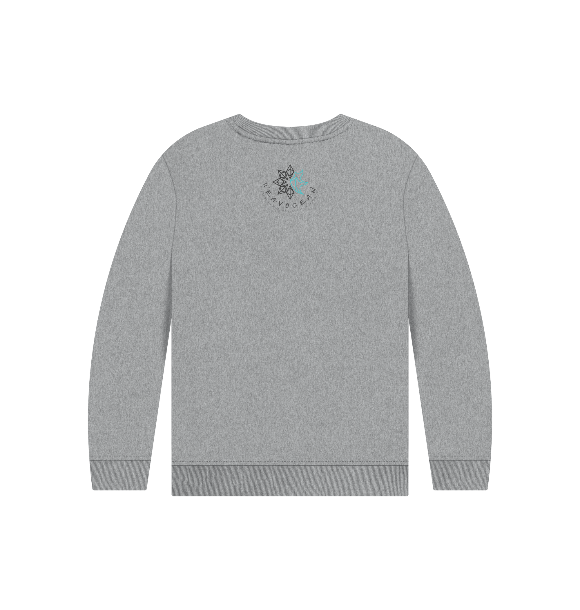 Athletic Grey Printed Kids Jumper Back