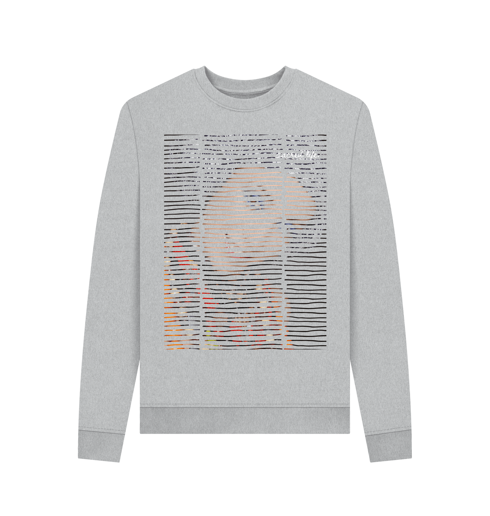 Grey Recycled Printed Sweater Front
