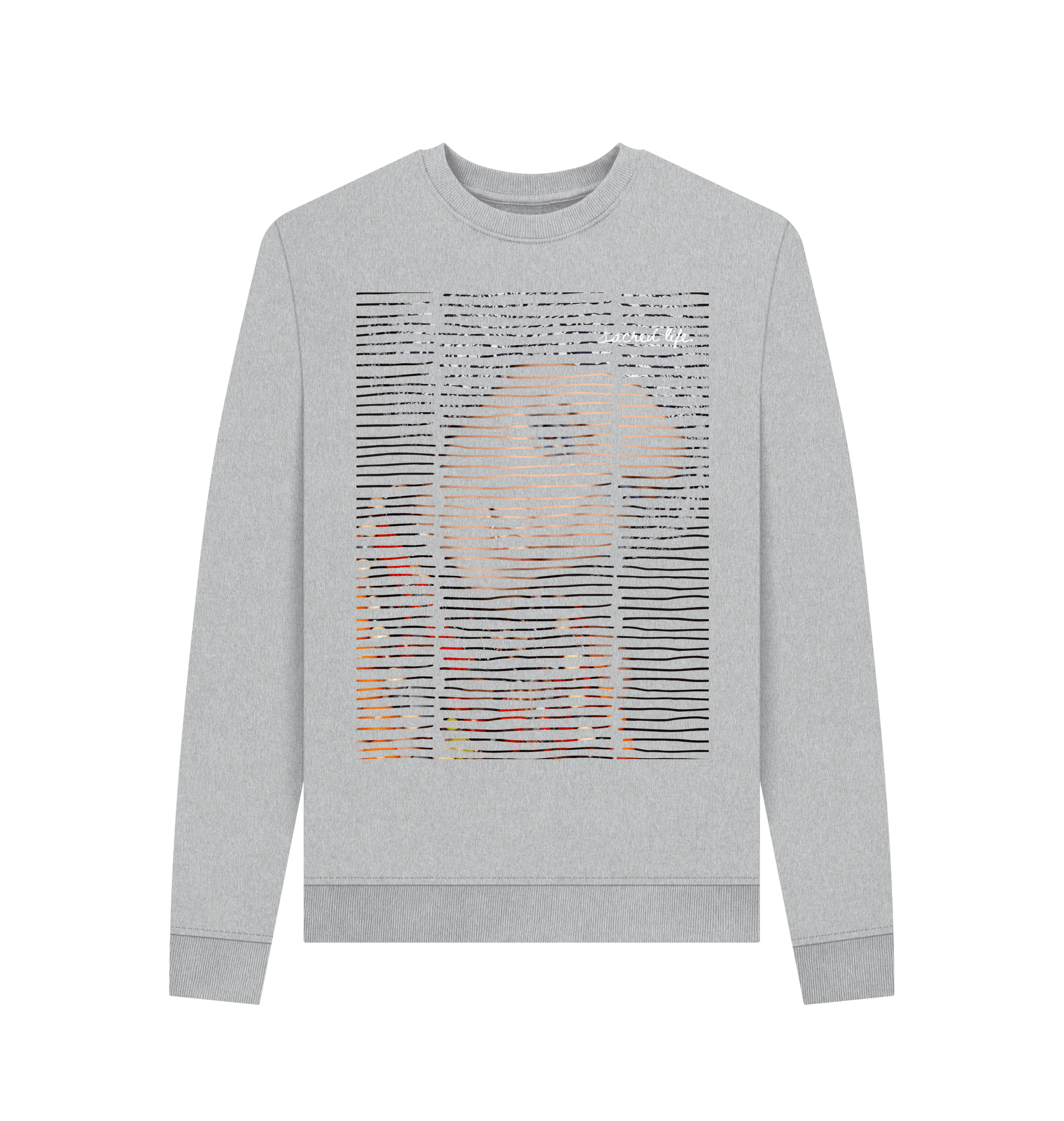 Grey Recycled Printed Sweater Front