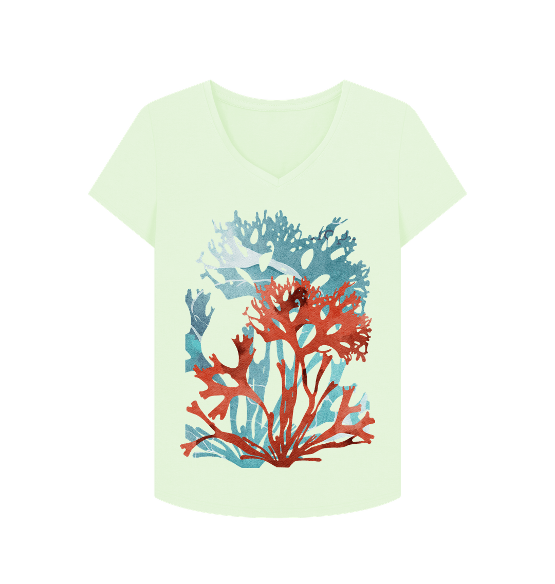 Pastel Green Printed T-shirt Front