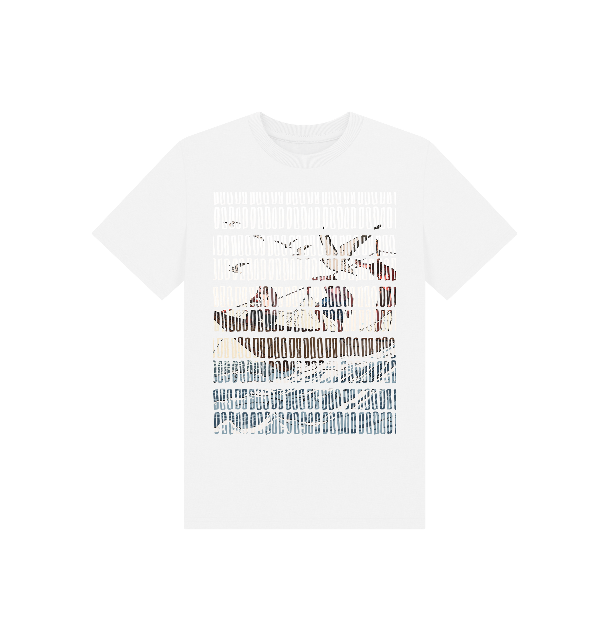 White Printed Kids T-Shirt Front