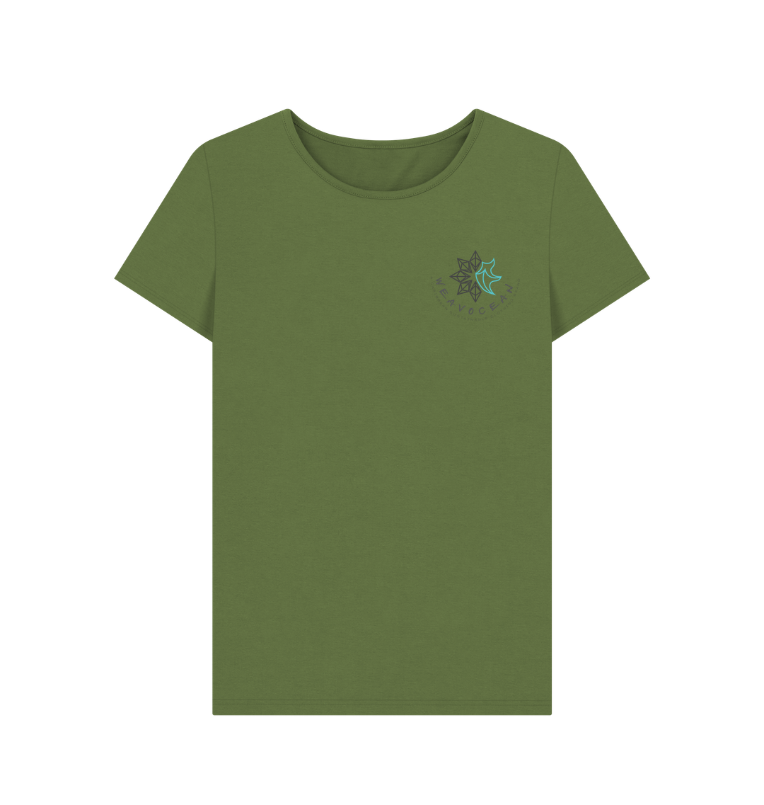 Khaki Printed T-shirt Front
