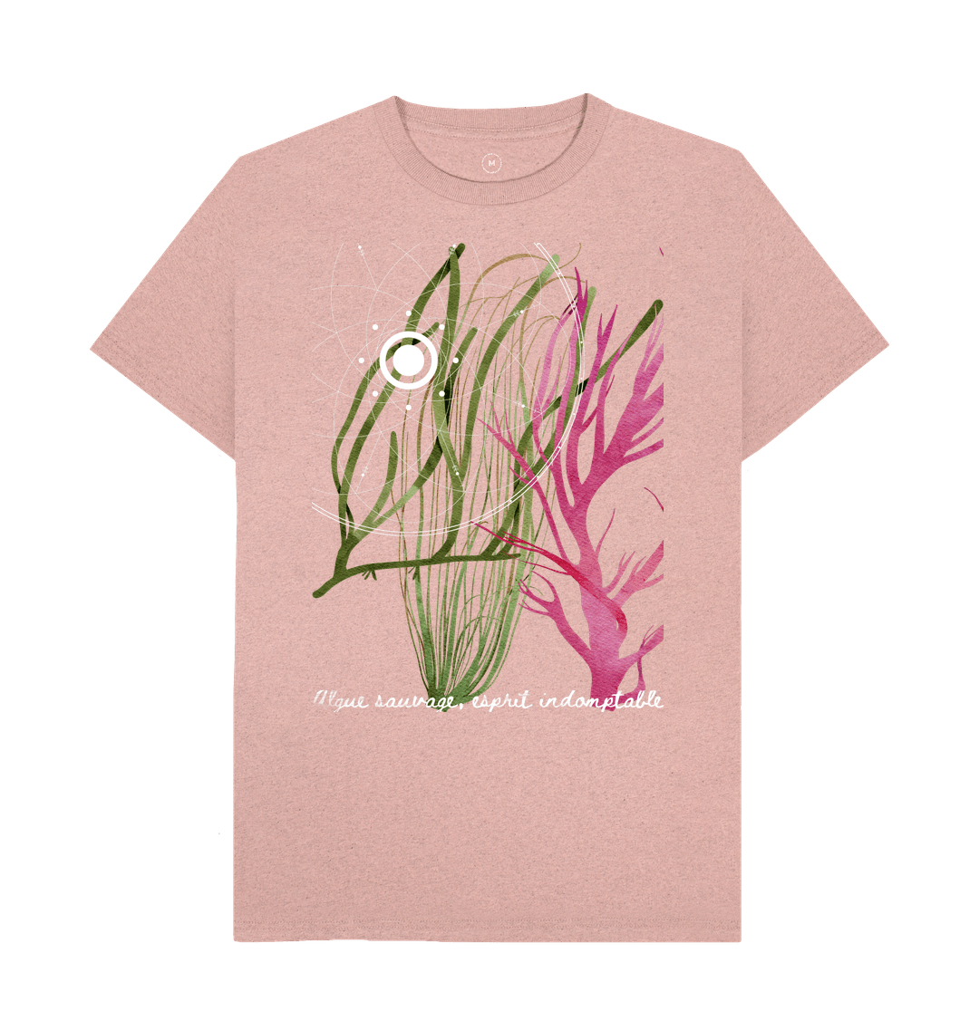 Sunset Pink Recycled Printed T-Shirt Front