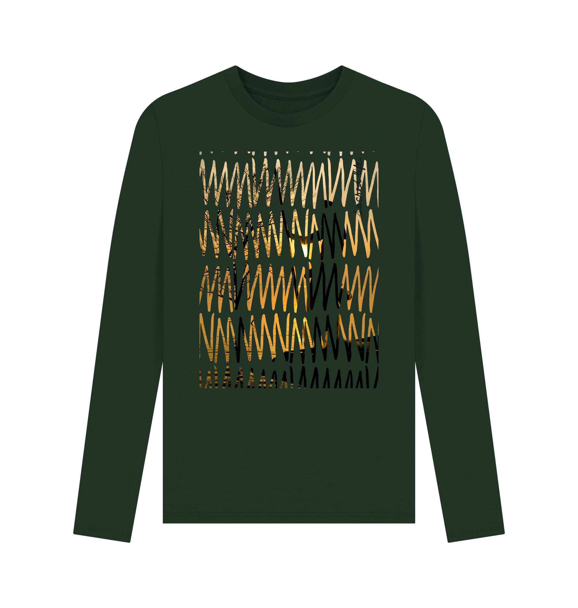 Evergreen Printed Long Sleeve T Shirt Front