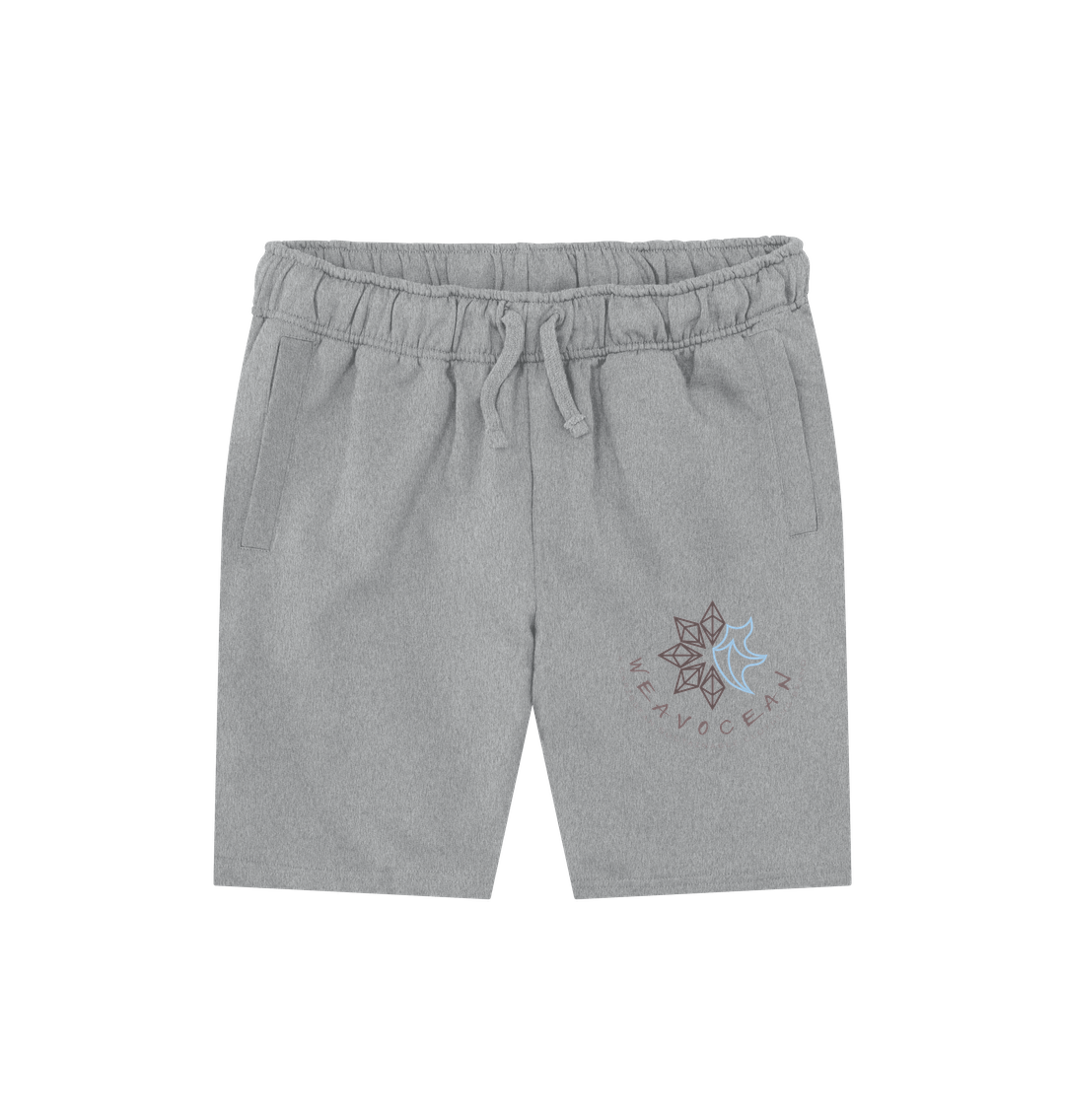 Athletic Grey Printed Mens Shorts Front