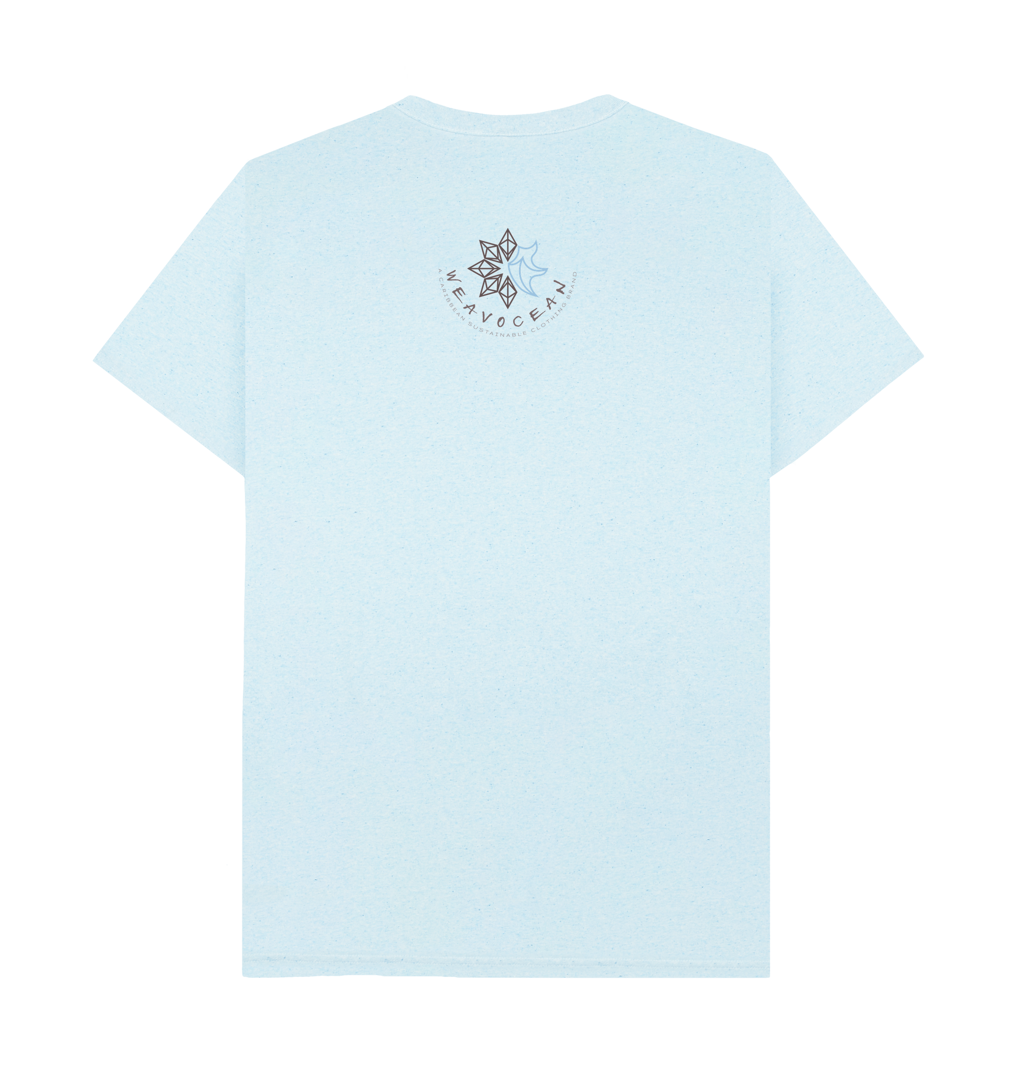 Light Blue Recycled Printed T-Shirt Back