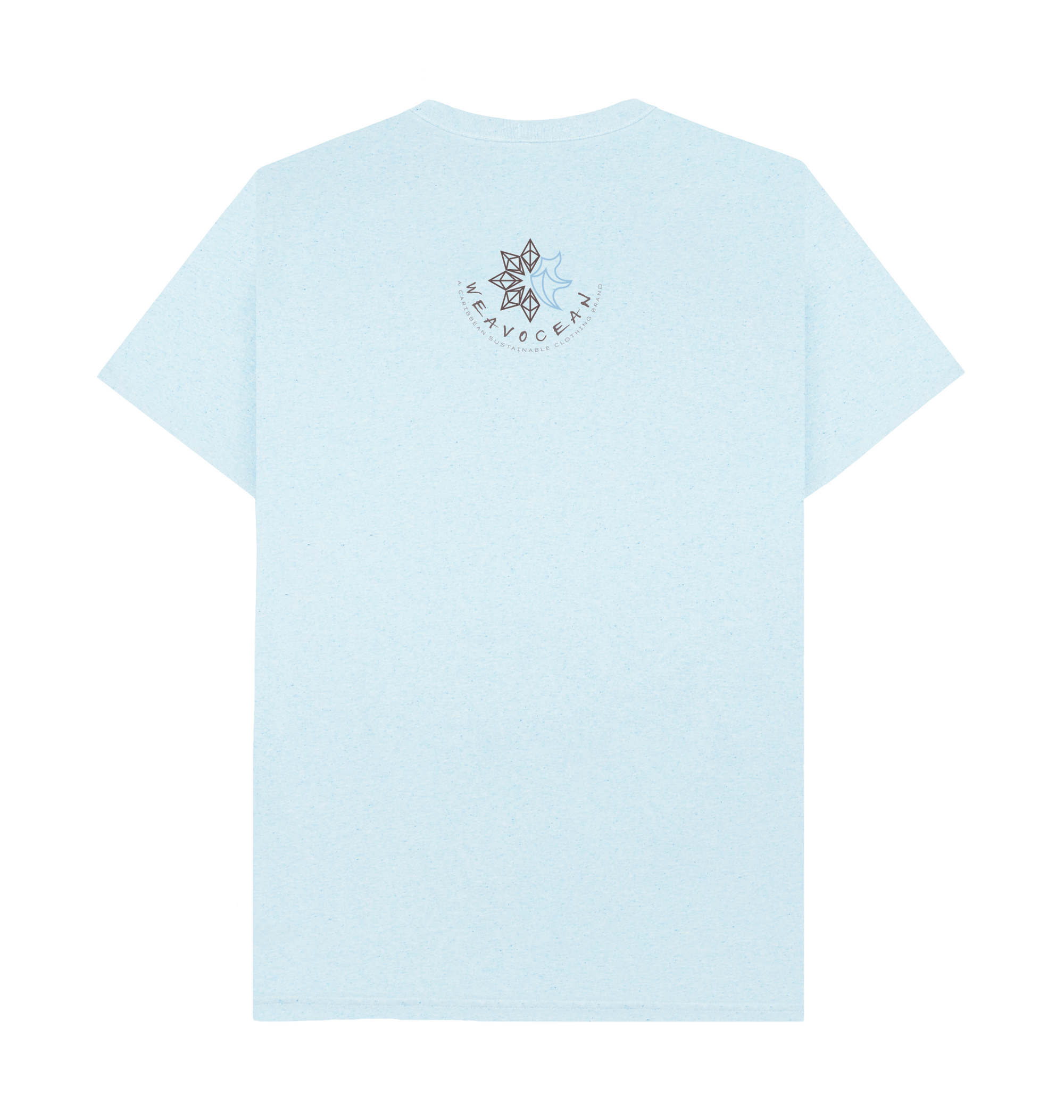 Light Blue Recycled Printed T-Shirt Back