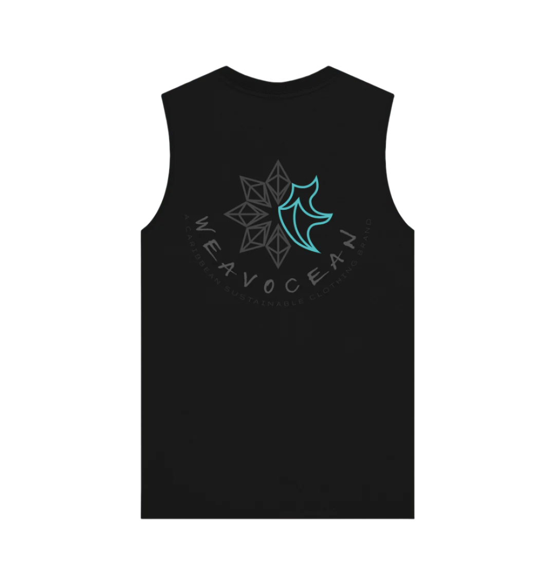 Black Printed Vest Top