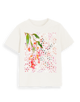 Organic Natural Printed Kids T-Shirt Front