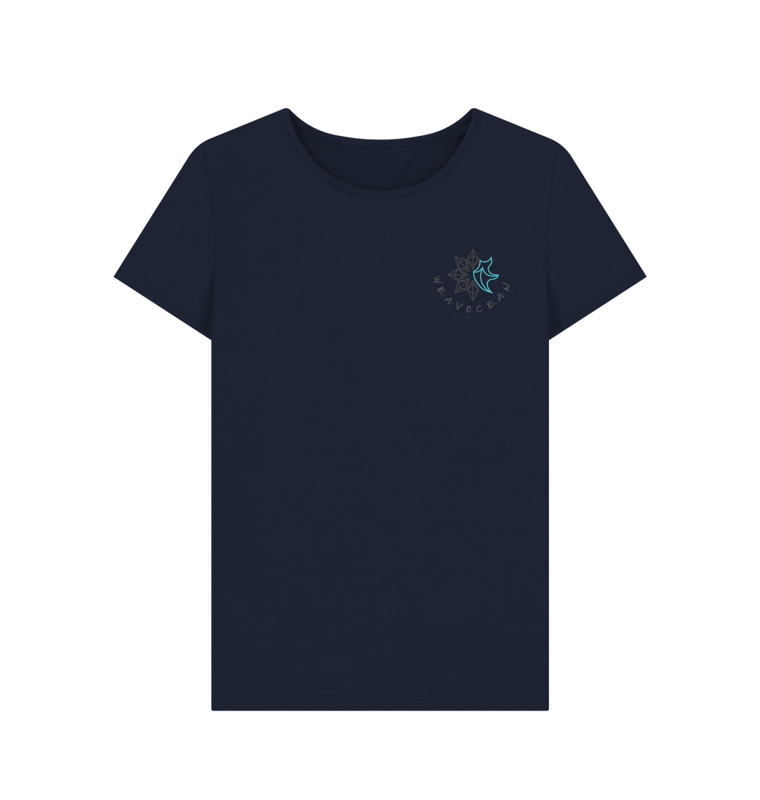 Navy Blue Printed T-shirt Front