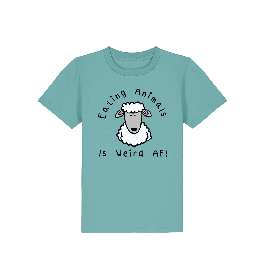 Teal Monstera EATING KID TEE