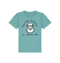 Teal Monstera EATING KID TEE