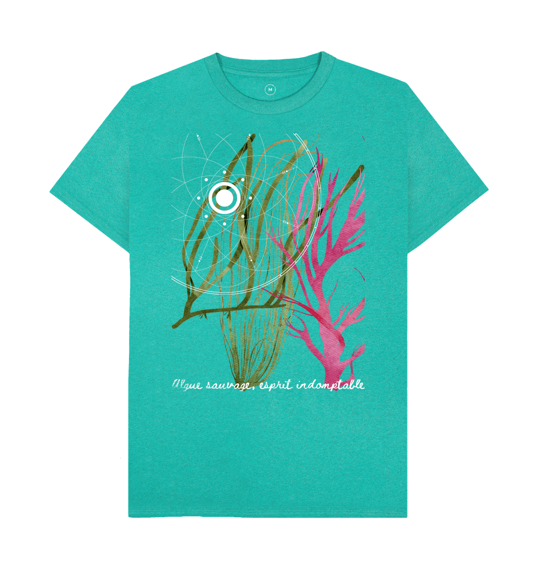 Seagrass Green Recycled Printed T-Shirt Front