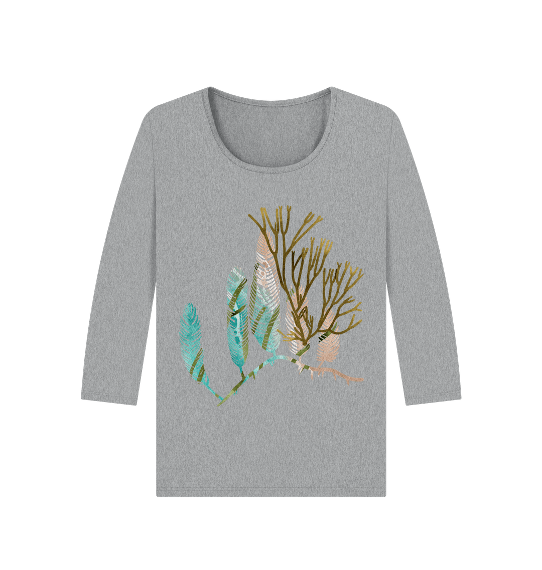 Athletic Grey Printed Long Sleeve T Shirt Front