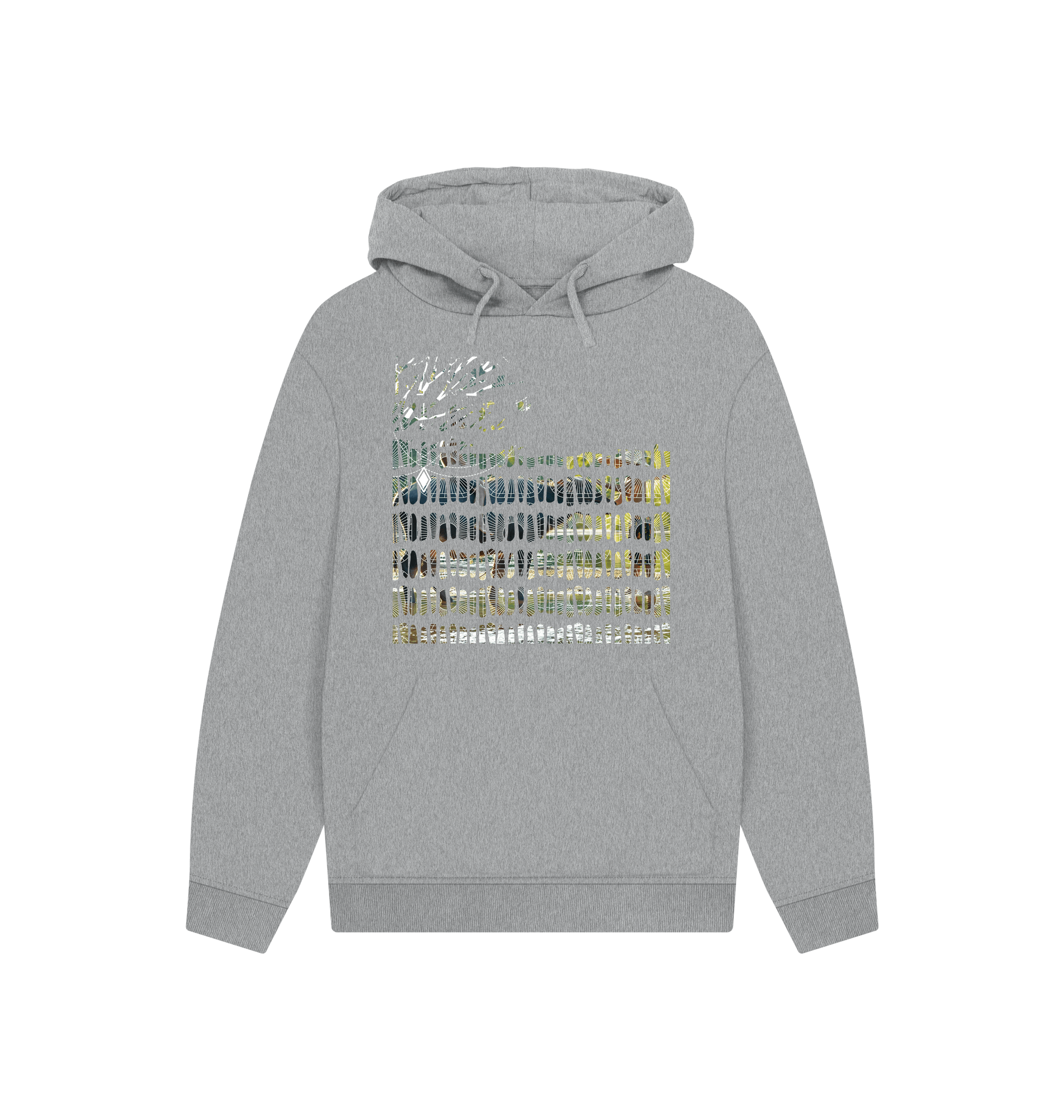 Athletic Grey Printed Hoody Front