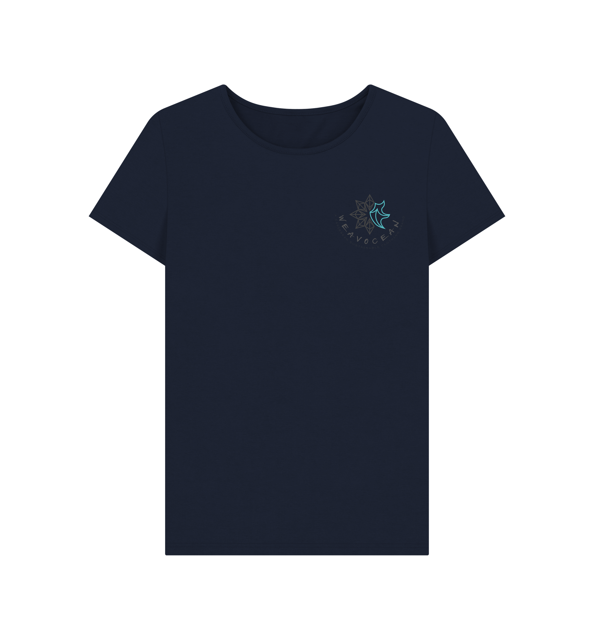 Navy Blue Printed T-shirt Front