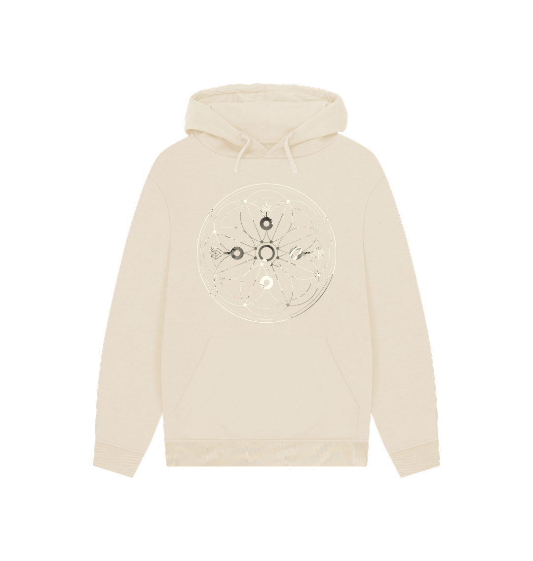 Oat Printed Hoody Front