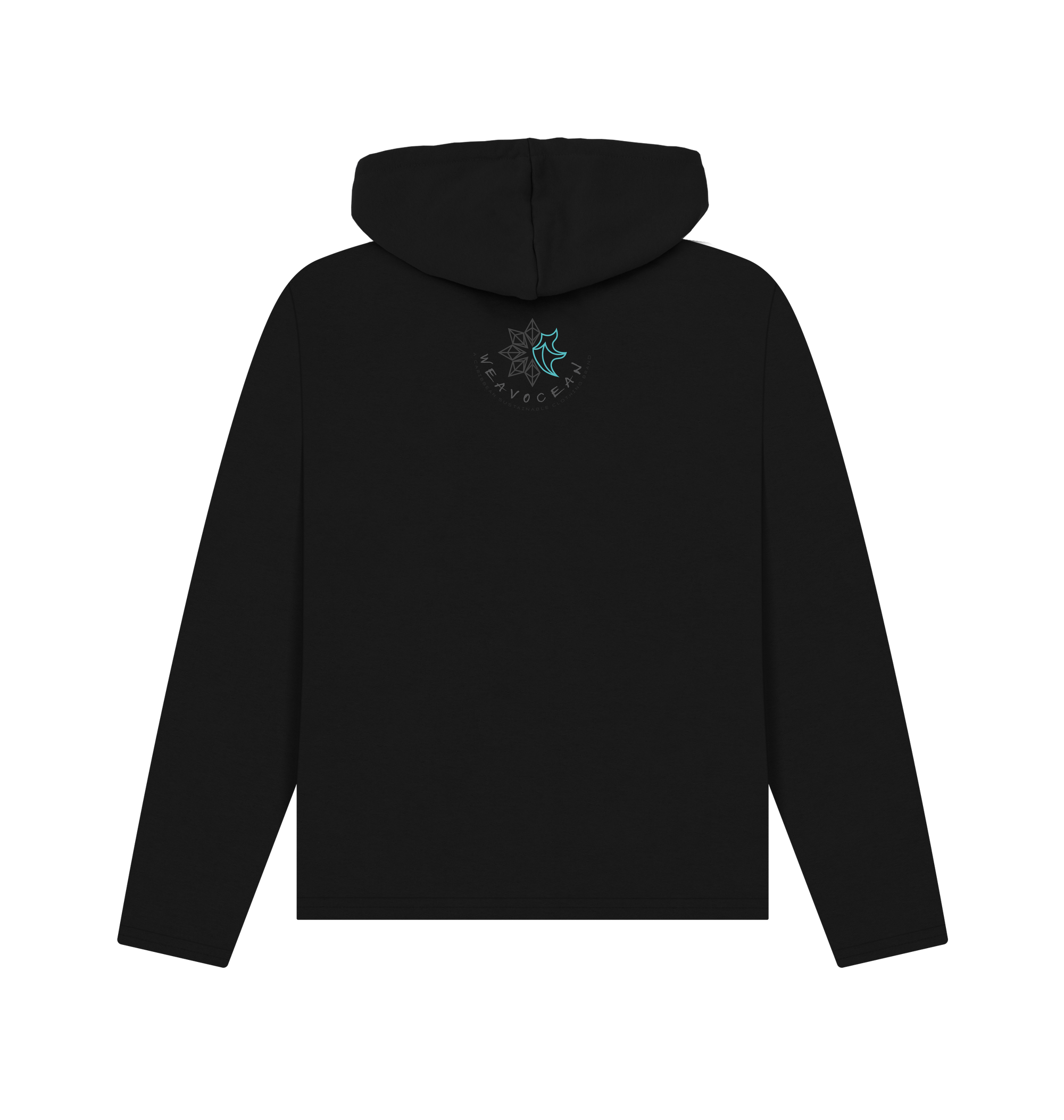 Black Recycled Hoody Back