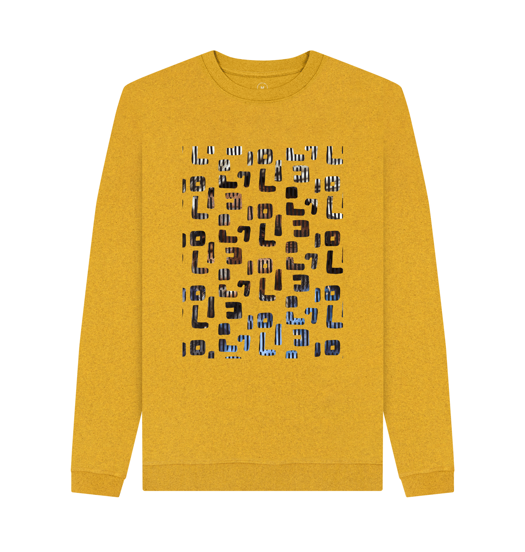 Sunflower Yellow Recycled Printed Sweater Front