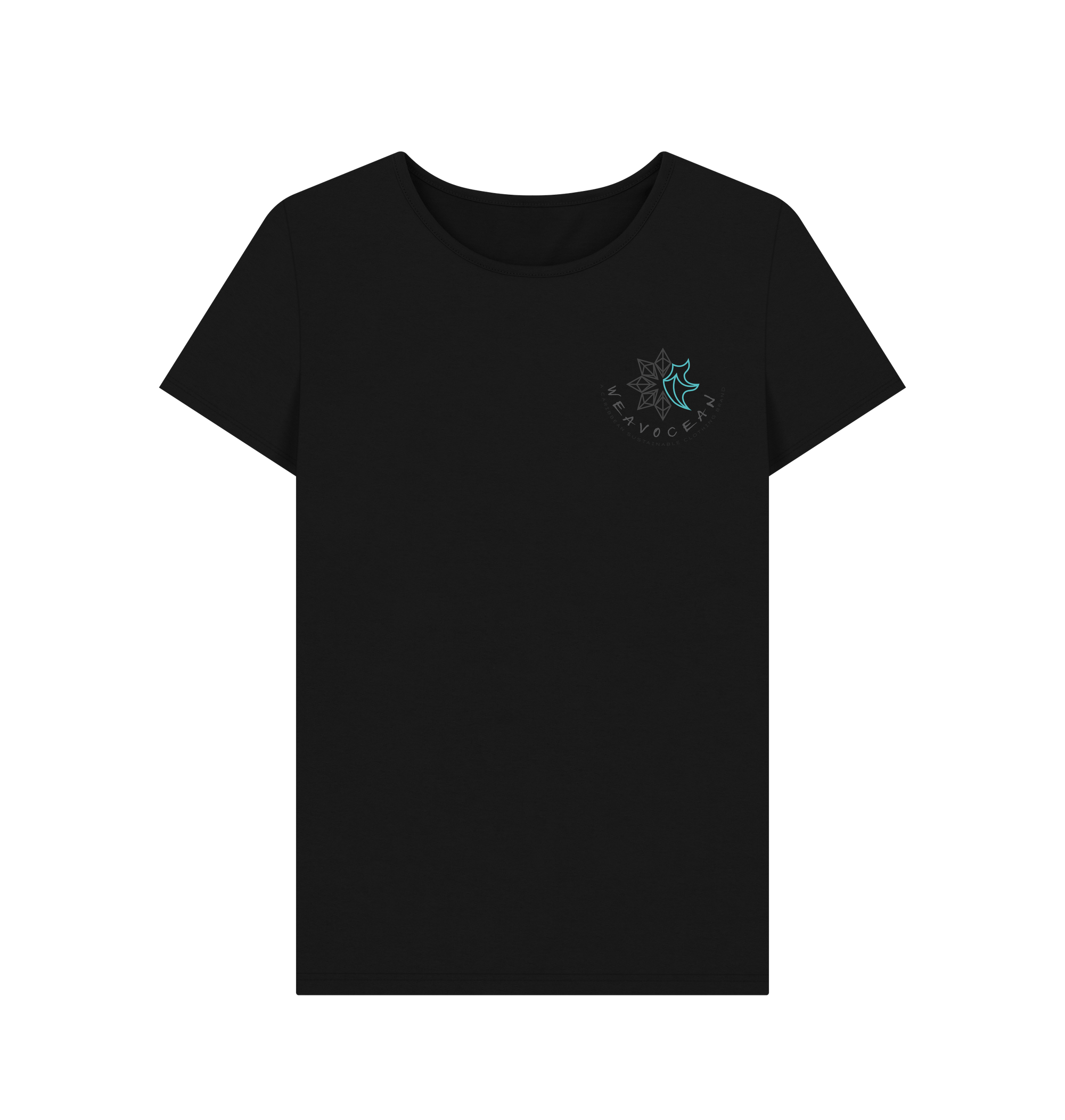 Black Printed T-shirt Front