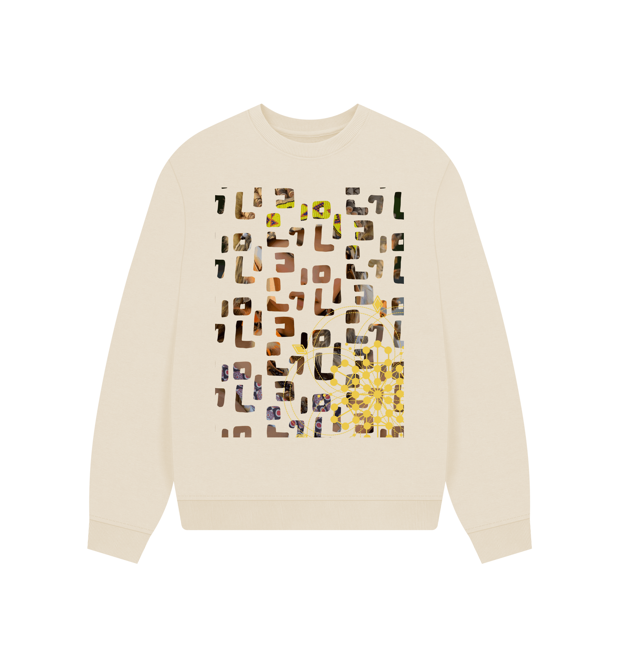 Oat Printed Sweater Front