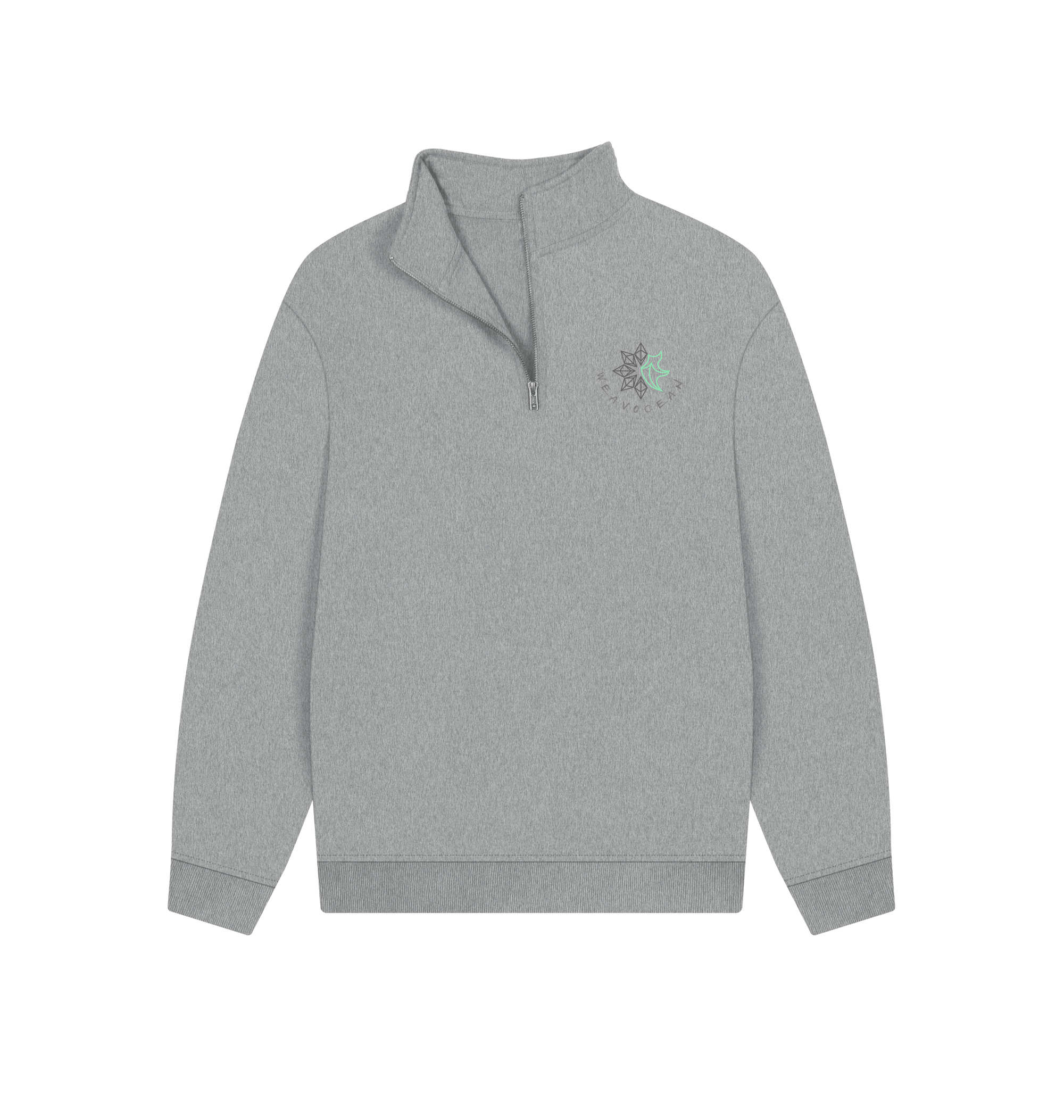 Athletic Grey Printed Sweater Front