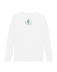 White Printed Long Sleeve T Shirt Back