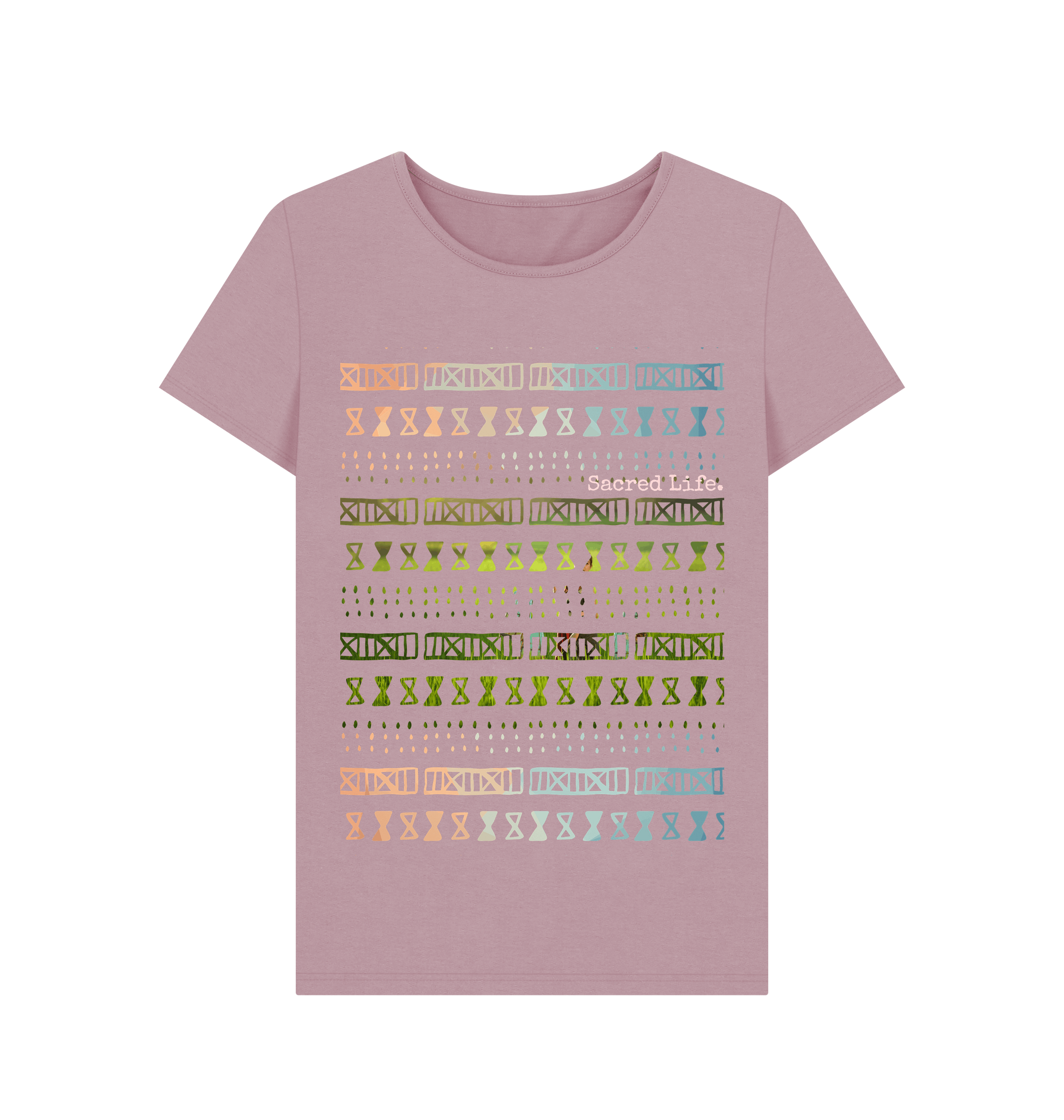 Mauve Printed T-shirt Front