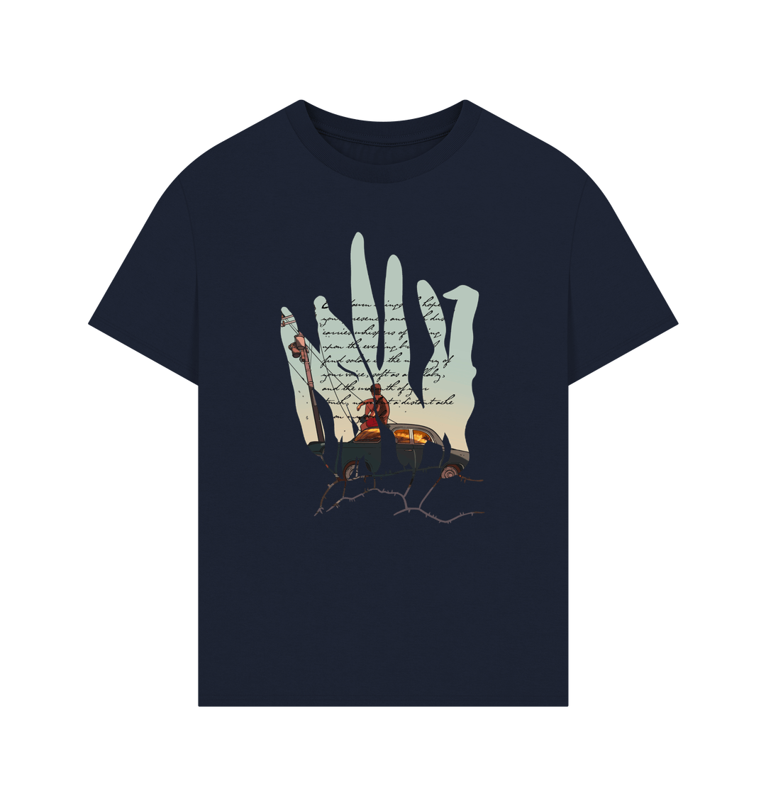 Navy Printed T-shirt Front