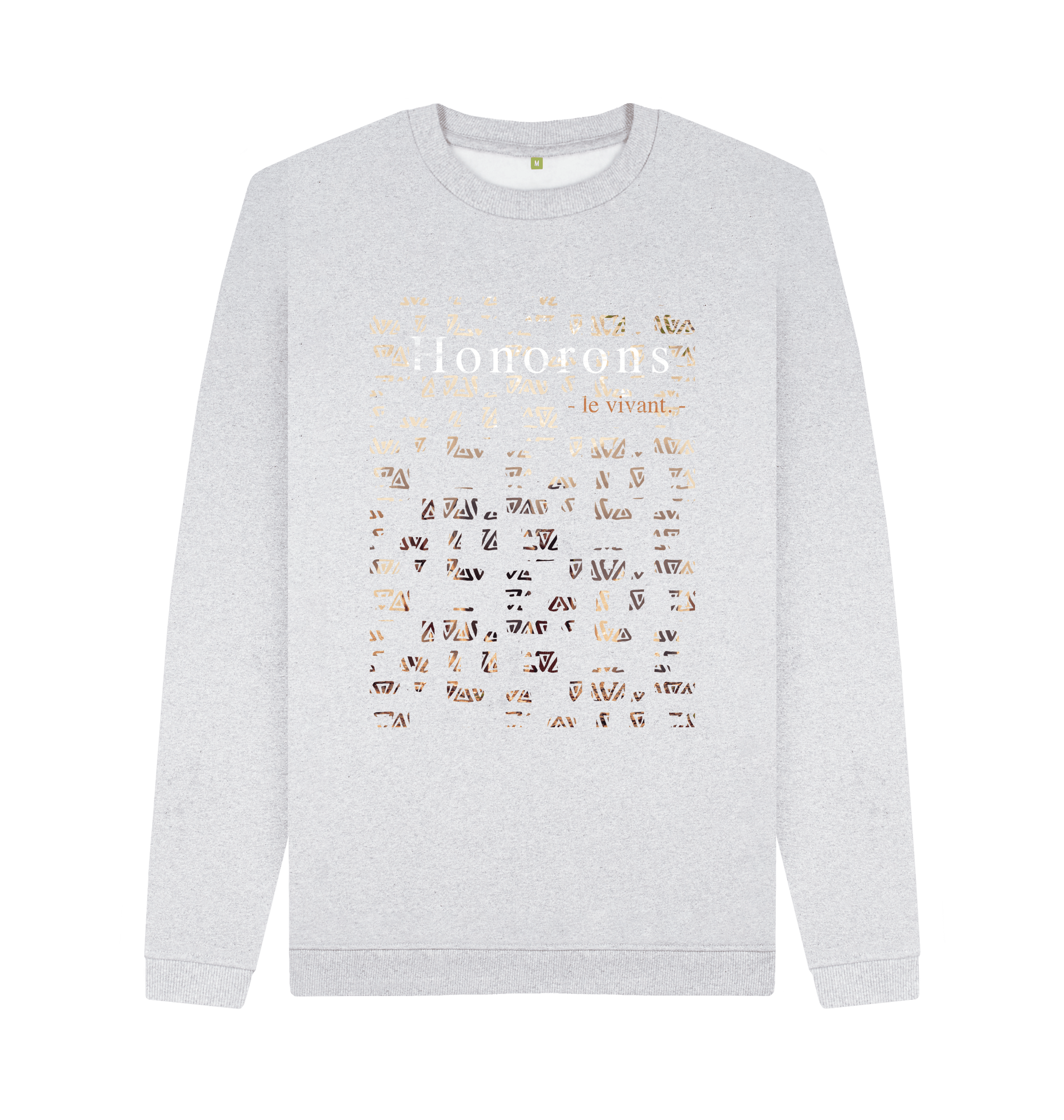 Grey Recycled Printed Sweater Front