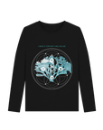 Black Printed Long Sleeve T Shirt Front