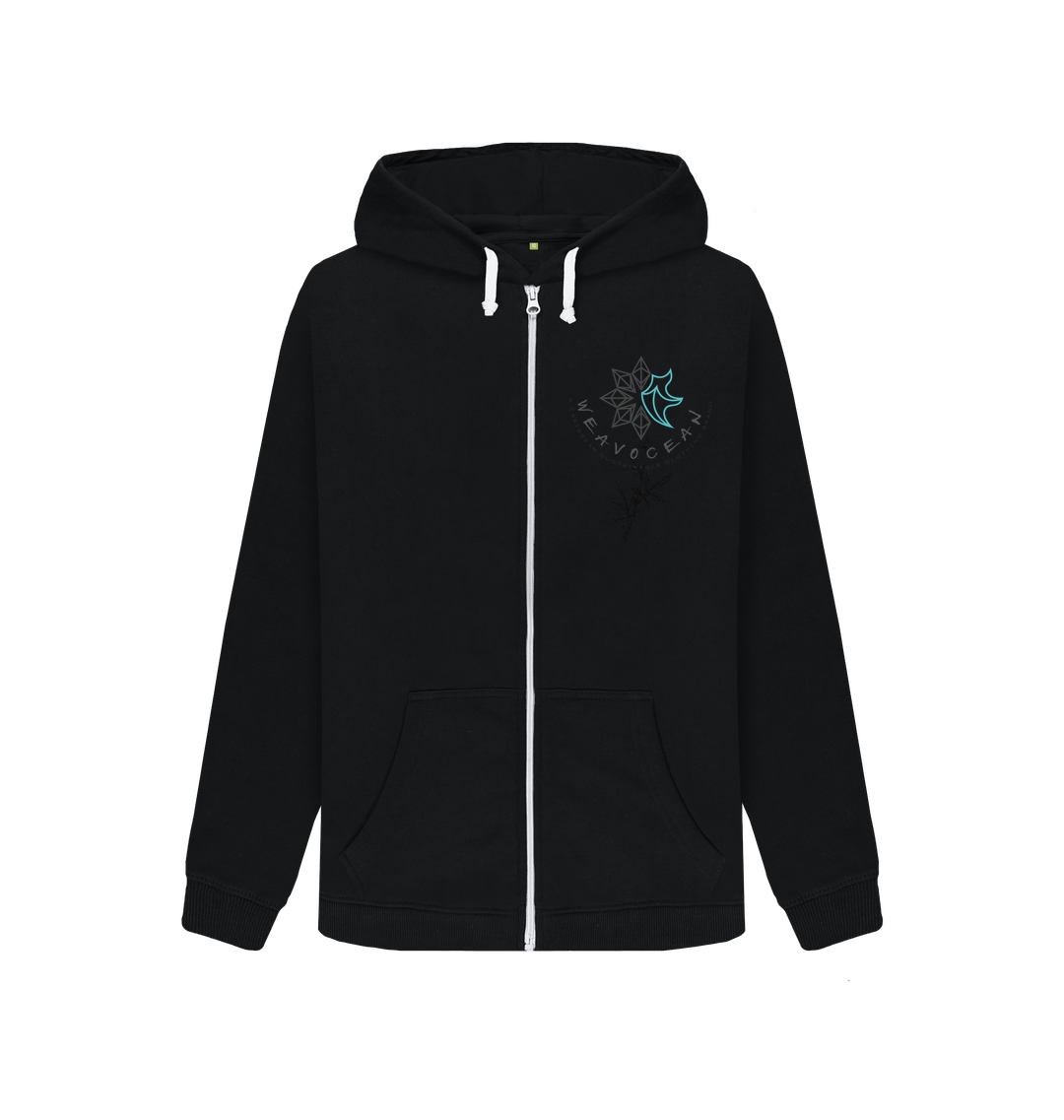 Black Zip hoody Front