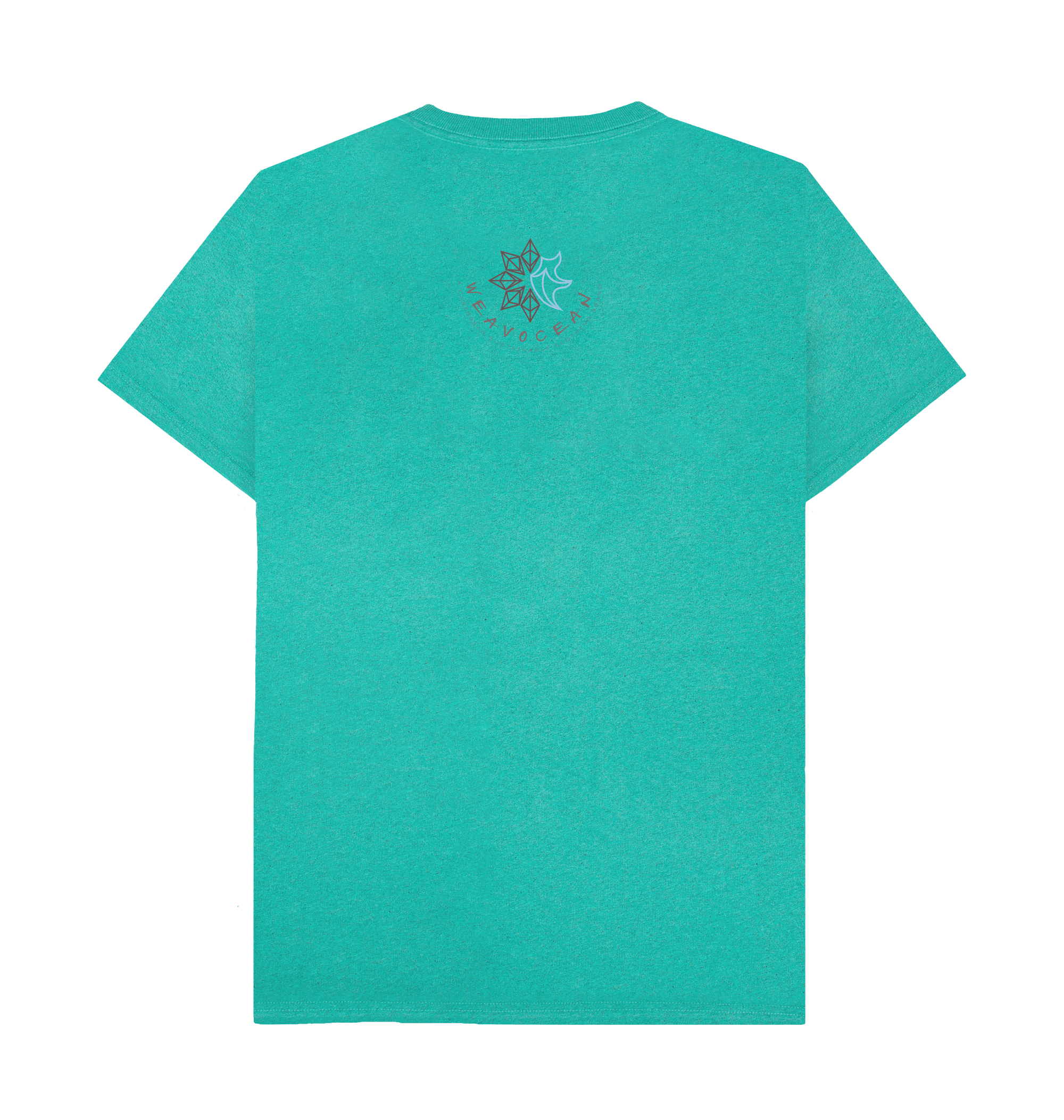 Seagrass Green Recycled Printed T-Shirt Back