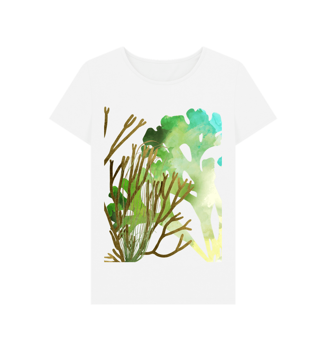White Printed T-shirt Front