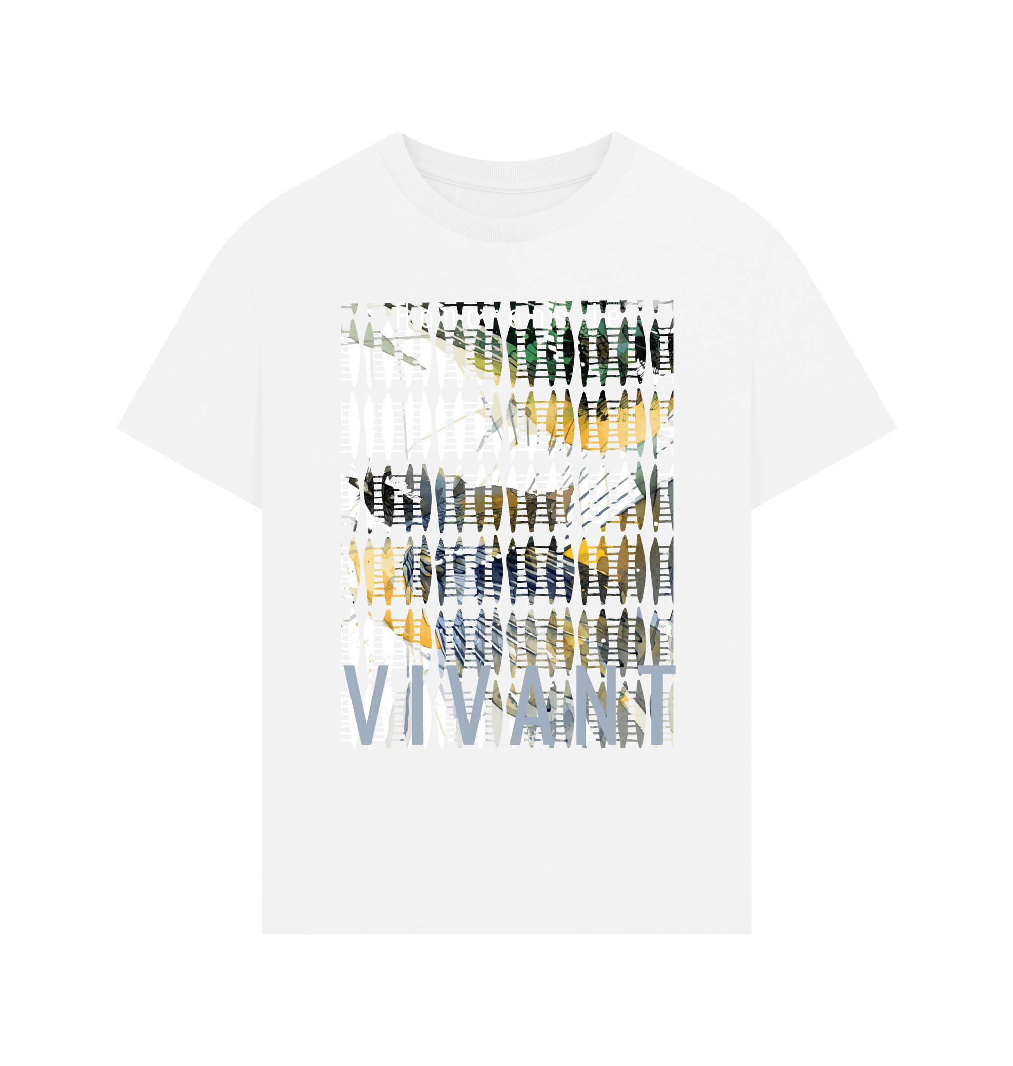 White Printed T-shirt Front