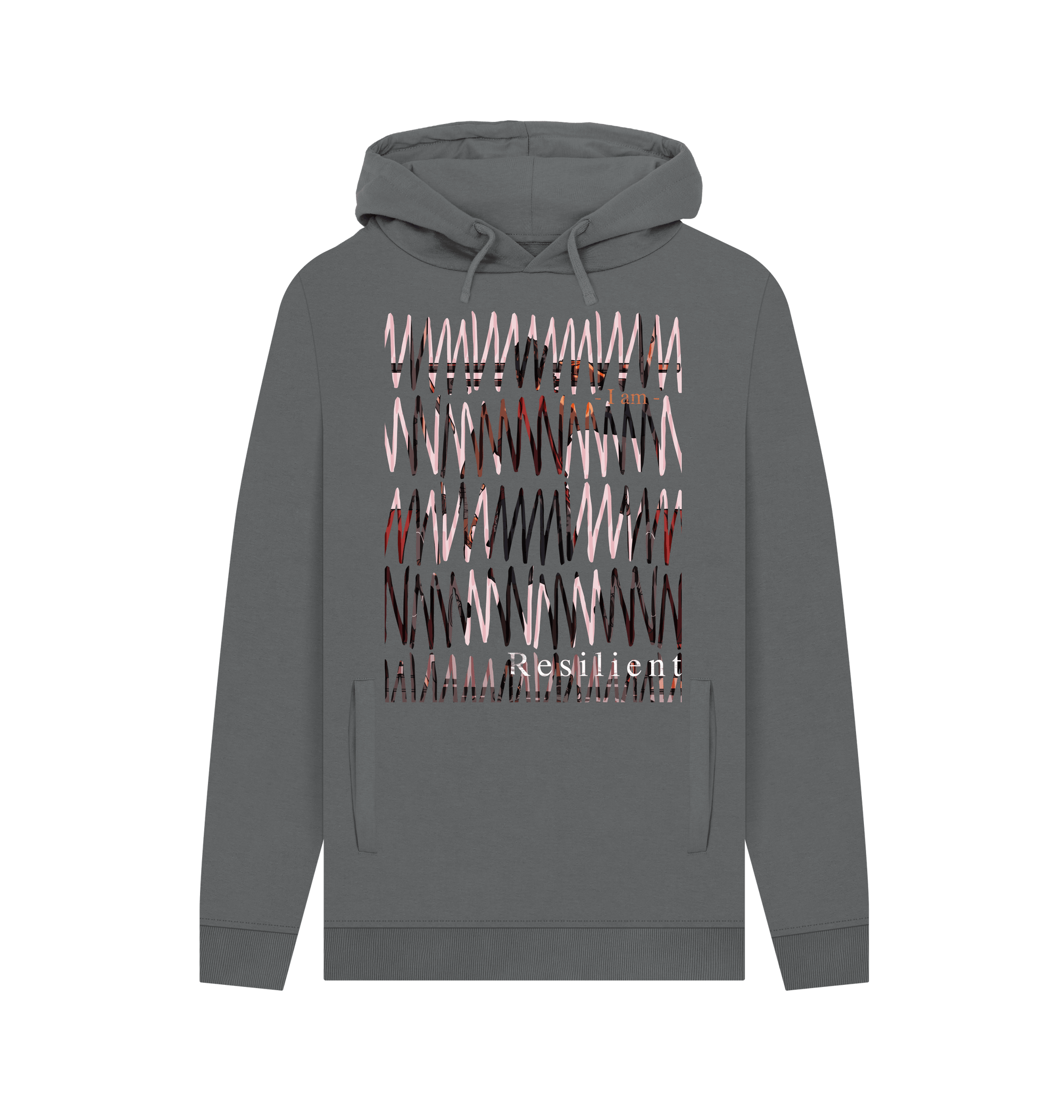 Slate Grey Printed Hoody Front