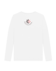 White Printed Long Sleeve T Shirt Back