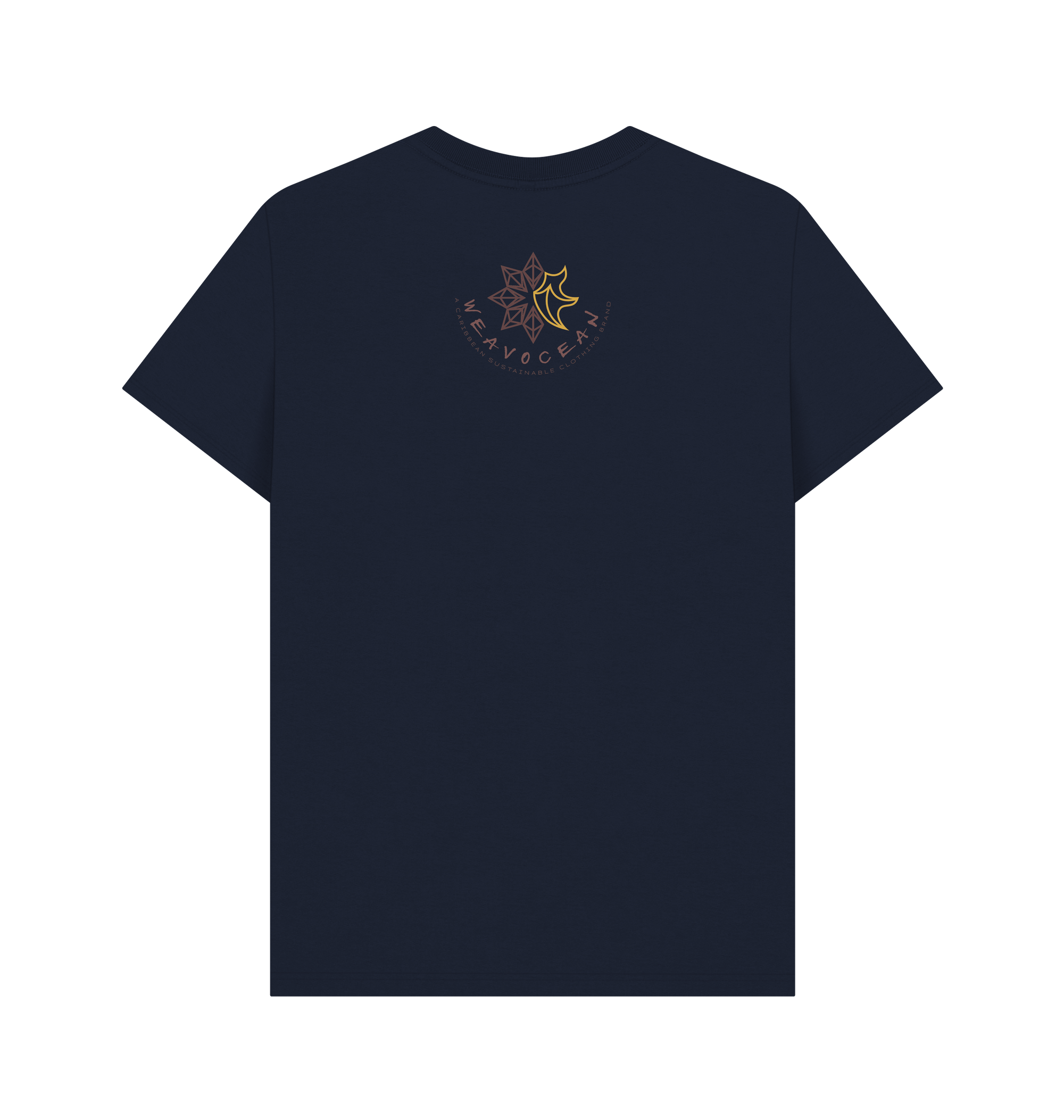Navy Blue Printed T-shirt Back
