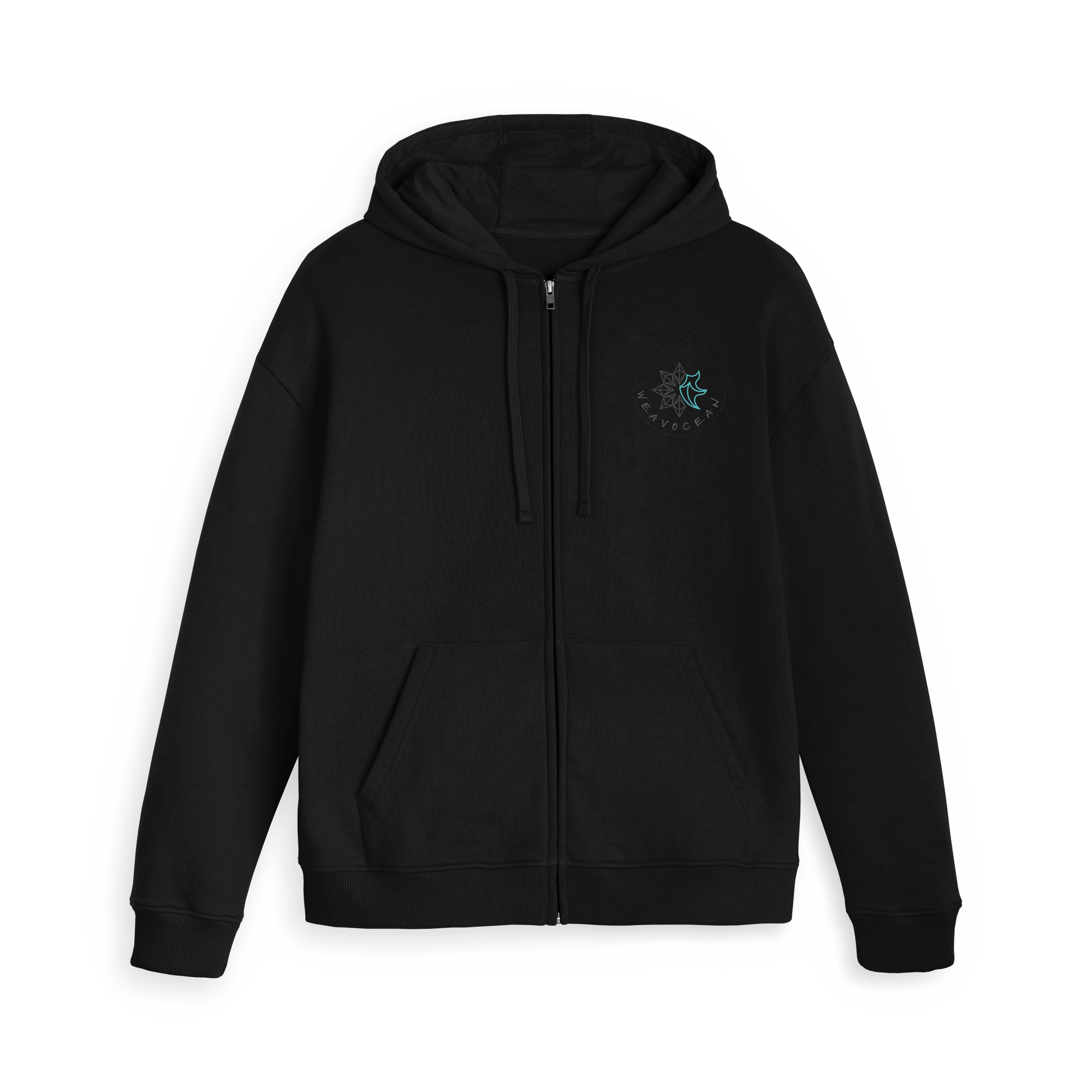 Black Zip hoody Front