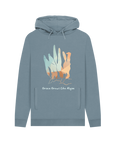 Stone Blue Printed Hoody Front