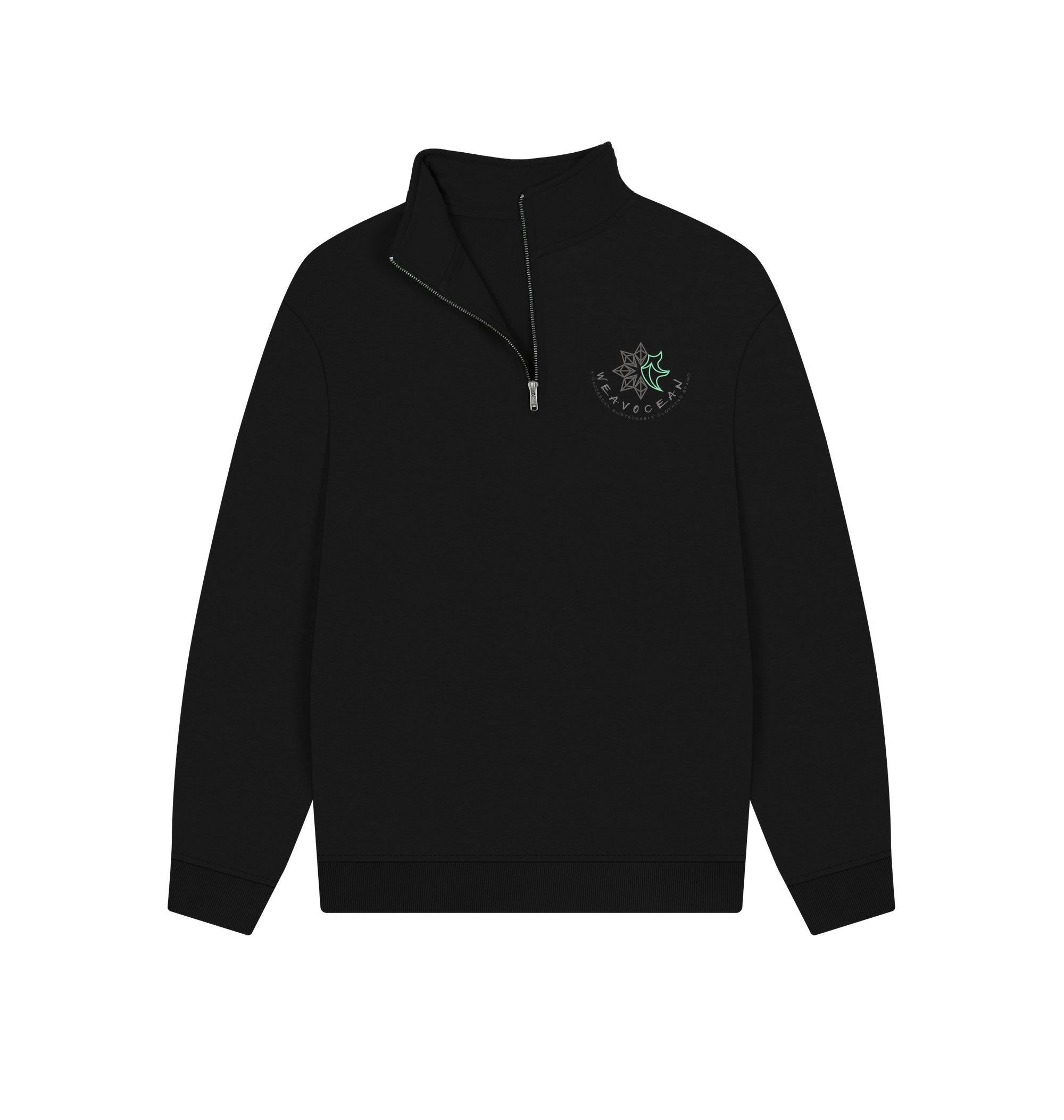 Black Printed Sweater Front