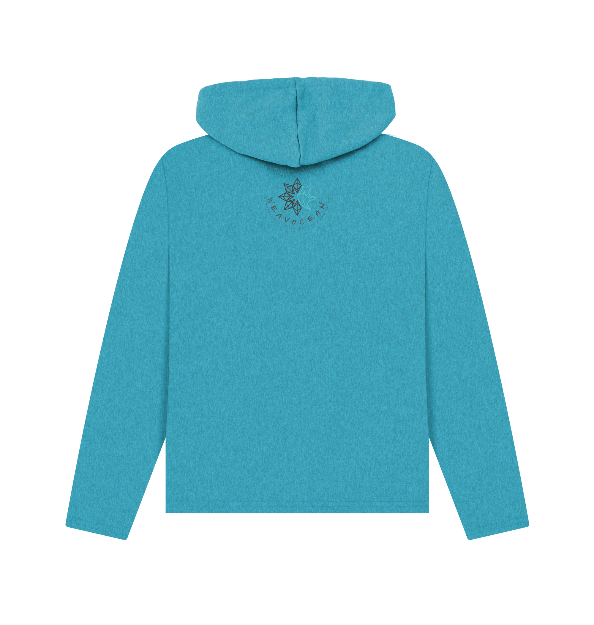 Ocean Blue Recycled Hoody Back
