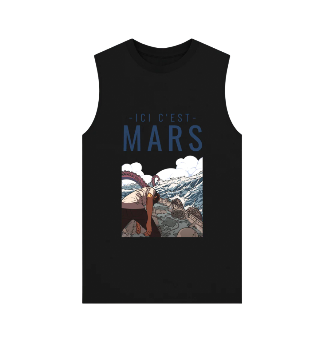 Black Printed Vest Top