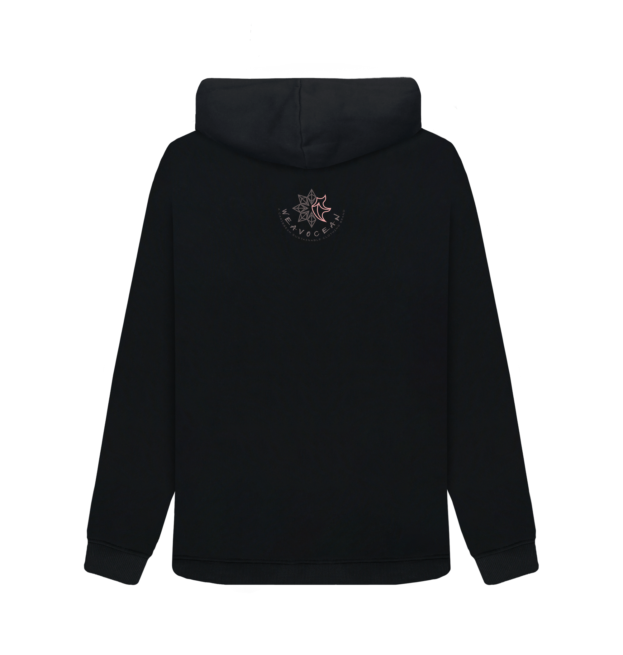 Black Printed Sweater Back