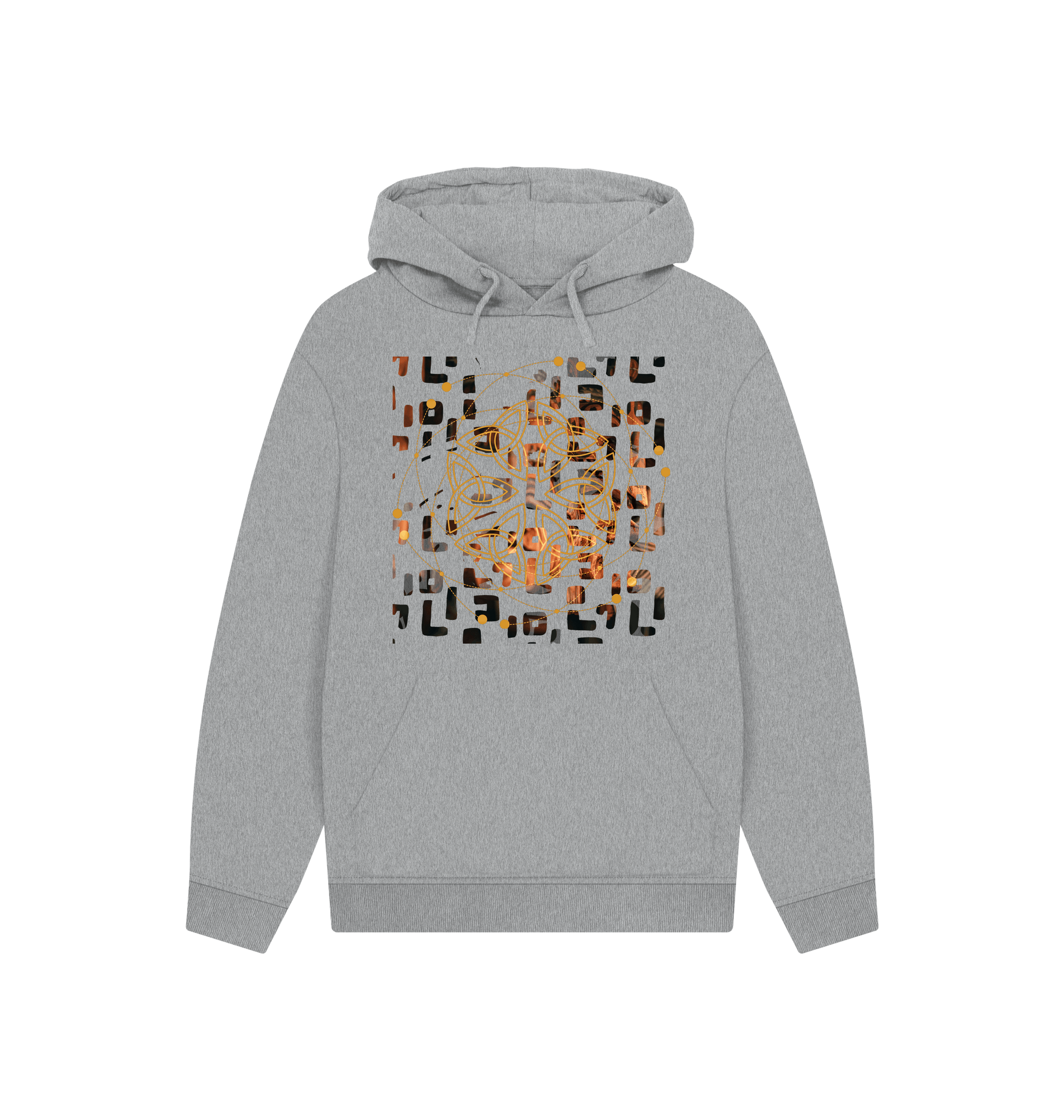 Athletic Grey Printed Hoody Front