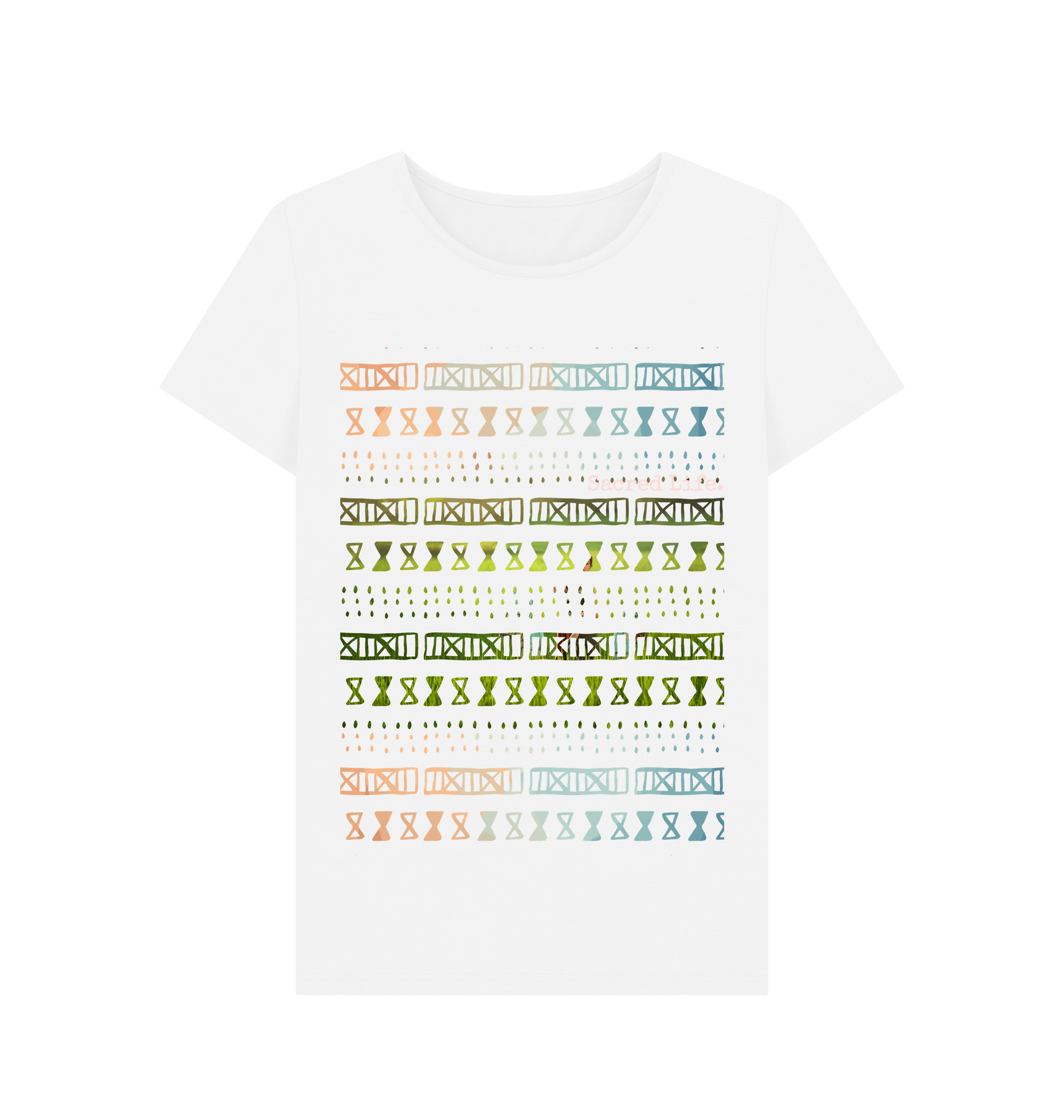 White Printed T-shirt Front