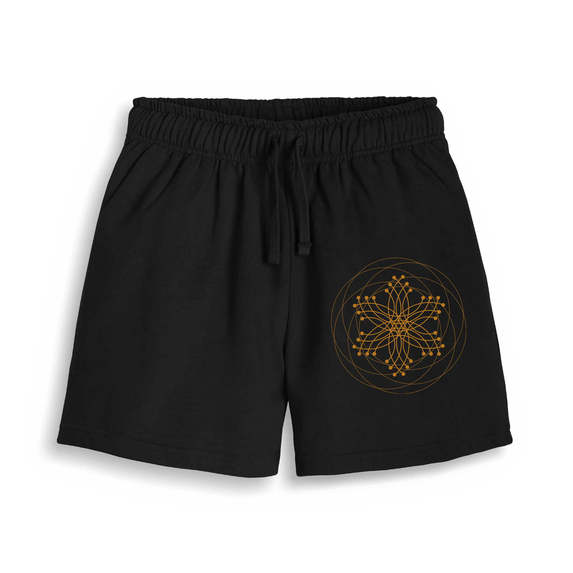 Black Printed Womens Joggers Front