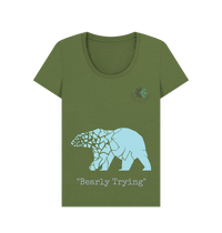 Khaki BEAR SCOOP TEE