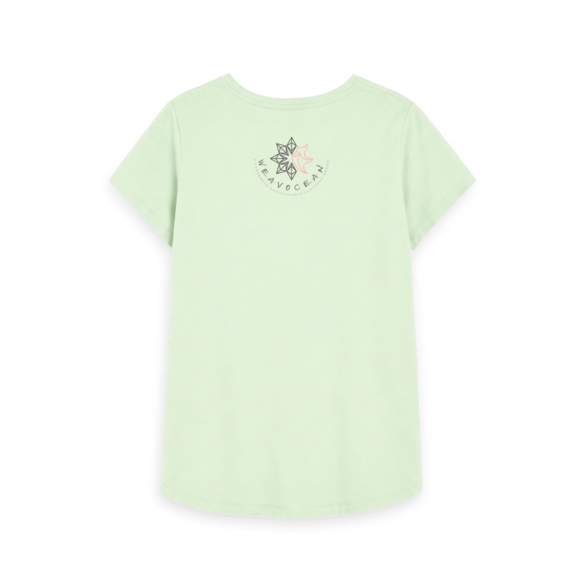 Pastel Green Printed T-shirt Back
