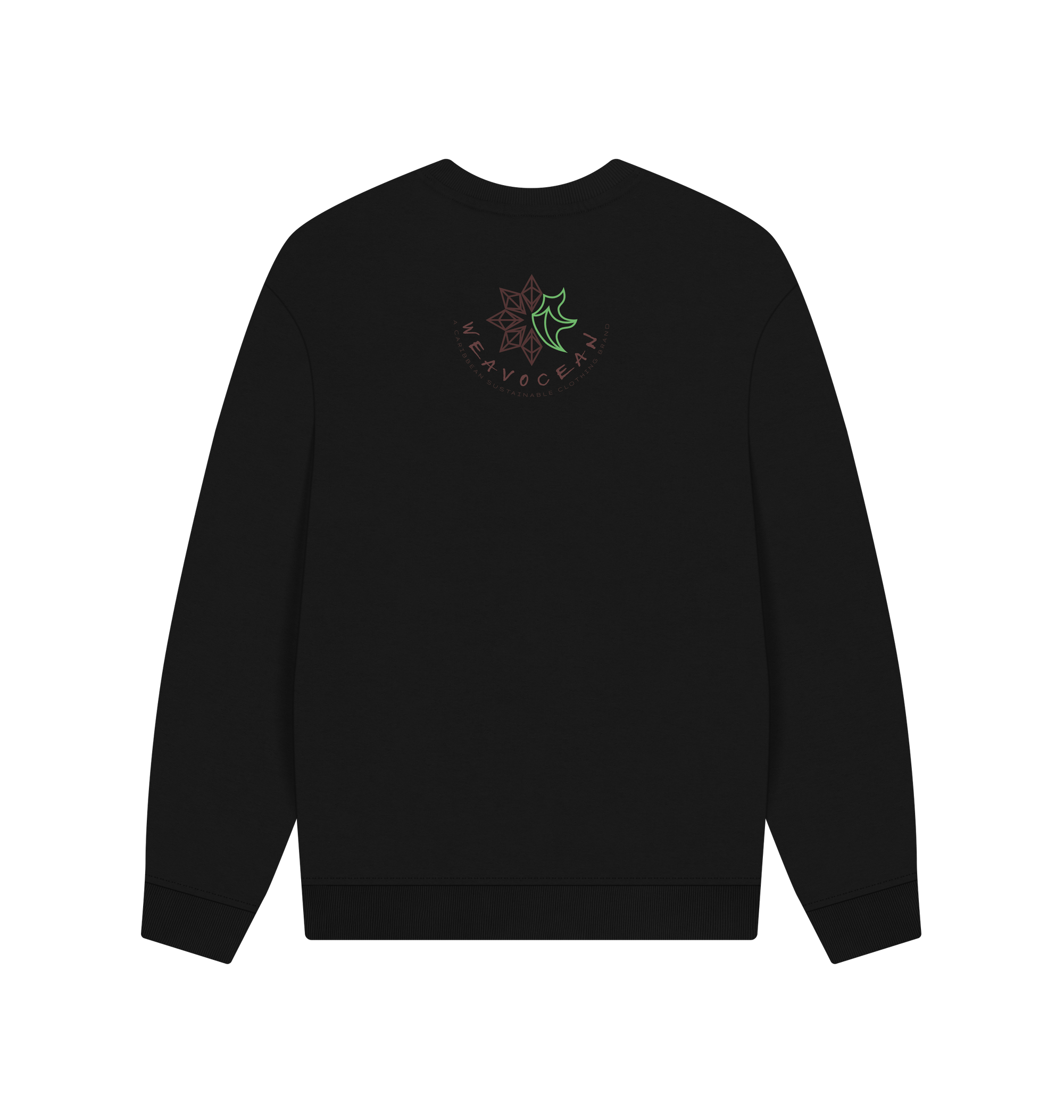 Black Printed Sweater Back